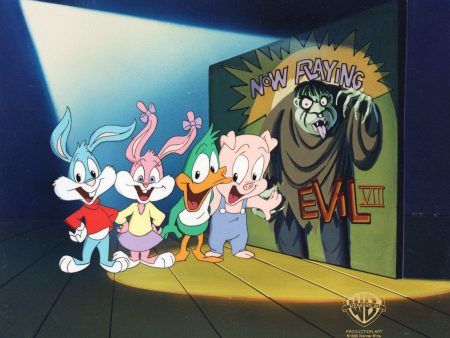 Tiny Toons Original Production Cel: Babs Bunny, Buster Bunny, Plucky Duck, and Hamton J. Pig Supply