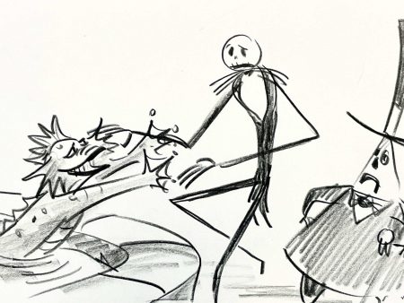 The Nightmare Before Christmas, Original Storyboard: Jack Skellington and Mayor Discount