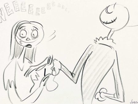 The Nightmare Before Christmas, Original Storyboard: Jack Skellington and Sally For Sale