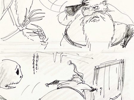 The Nightmare Before Christmas, Original Storyboard: Jack Skellington and Santa on Sale