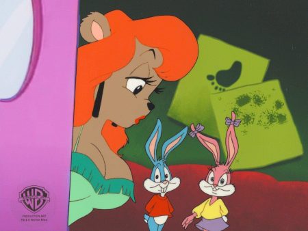 Tiny Toons Original Production Cel:  Julie Bruin, Buster Bunny and Babs Bunny Discount