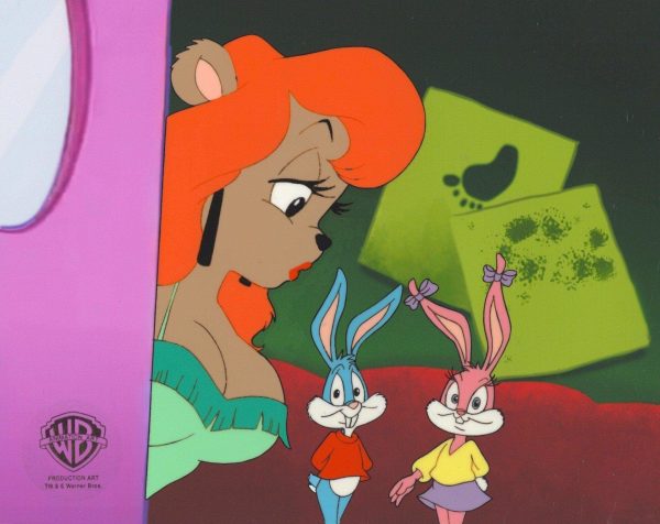 Tiny Toons Original Production Cel:  Julie Bruin, Buster Bunny and Babs Bunny Discount