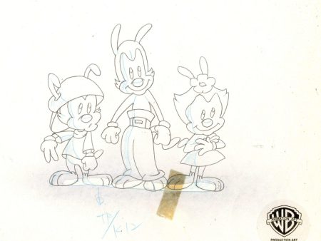 Animaniacs Original Production Drawing: Yakko, Wakko, and Dot Online now