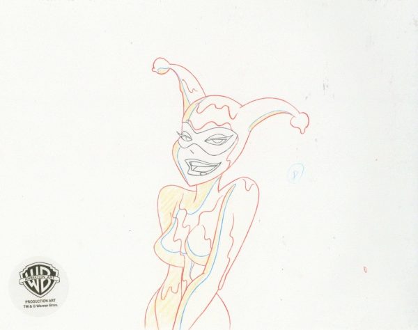 Batman The Animated Series Original Production Cel with Matching Drawing: Harley Quinn For Cheap