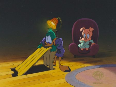 Tiny Toons Original Production Cel: Hamton J. Pig and Plucky Duck on Sale