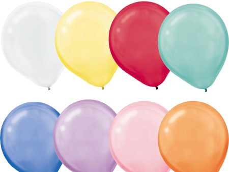 Assorted Pearlized Latex Balloon 12in, 15pcs Online Hot Sale