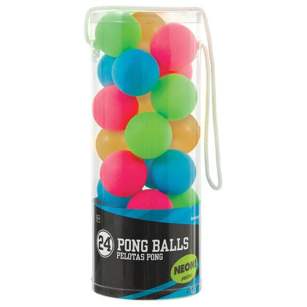 Neon Pong Balls 1.50in, 24pcs For Discount