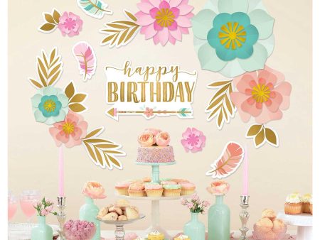 Boho Birthday Girl Backdrop 8pcs Cheap