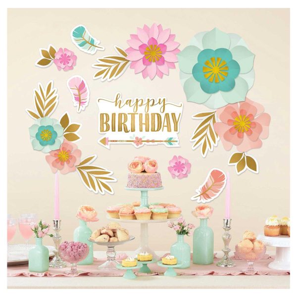 Boho Birthday Girl Backdrop 8pcs Cheap