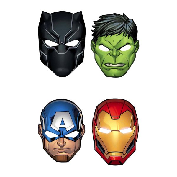 Marvel Avengers Powers Unite Paper Masks 8pcs Fashion