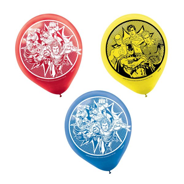 Justice League Heroes Unite Latex Balloon 12in, 6pcs For Sale