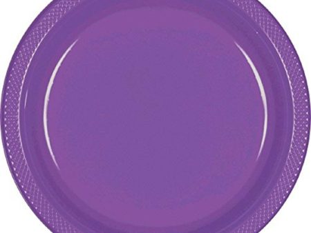 Purple Plastic Plates 10.25in, 20pcs Discount