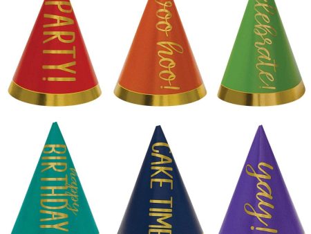 Birthday Accessories Multicolor Mini Cone Hats 12pcs Online now