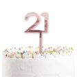 21st Birthday Rose Gold Acrylic Cake Topper For Discount