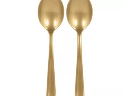 Gold Plastic Serving Spoon 9.75in Sale